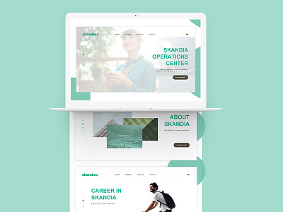 Skandia web page bank business design finances green landing minimal ui ux webdesign