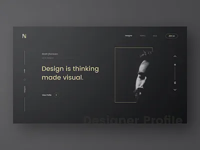 Designer Profile experiment bootstrap clean design layout minimal portfolio profile simple template typography webdesign website zihad