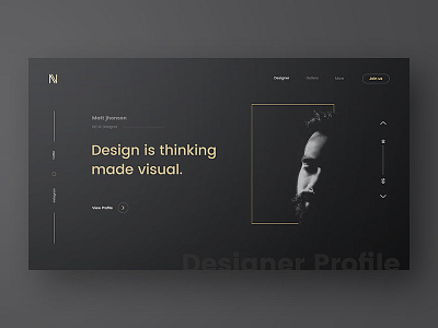 Designer Profile experiment bootstrap clean design layout minimal portfolio profile simple template typography webdesign website zihad