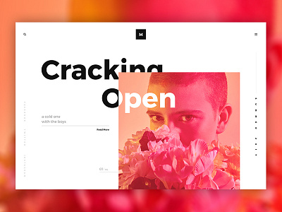 Cracking open a cold one design layout minimal one page type typography ui ux web design website