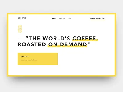 Delirio Website delirio landing ui ux web design website yellow