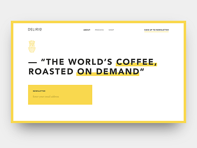 Delirio Website delirio landing ui ux web design website yellow