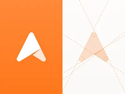 Side Project Logo abstract logo app brand design brand identity bright logo gradient lines logo orange sketch ui design ux design