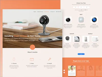 Smart Home Page app design landing mobile page smart home free ui ux website