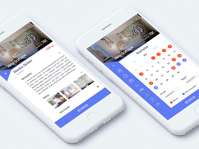 Daily UI #067 - Hotel Booking booking calendar daily ui design hotel interface ios mobile application travel trip ui