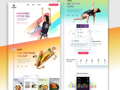 homepage app fit fitness food health meditation mind mindful platform web workout