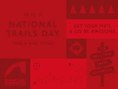 National Trails Day - Mountain Khakis adventure awesome bison camping compass hell yeah hiking illustration map mountain khakis national trails day trees