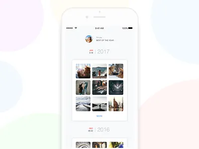 Best Photos Of The Year app clean daily flat minimal mobile photo simplicity ui ux white