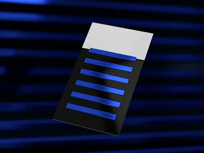 Baseline 3d blender business card cgi foil print