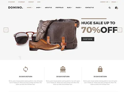 Domino– eCommerce Fashion Template bootstrap clothes clothing html5 interior kids fashion men fashion responsive shopping women fashion