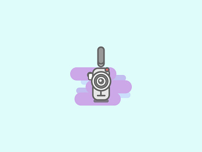 Camera Icon Main art camera design detailed icon illustration purple