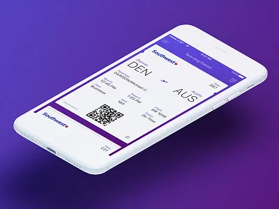 DailyUI - Exp. 024 - Boarding Pass 024 app boarding pass dailyui ios mobile ui ux