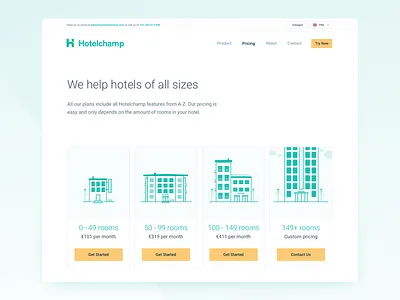 Old Hotelchamp Pricing page 2016 hotel hotels illustration illustrations pricing rooms webpage website
