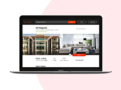 Redbrics Listing Detail apartment app clean design flat house icon interface listing minimal sketch web