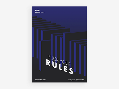 Day 030 daily dark blue futura gradient graphic design poster vector