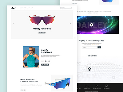 Product Landing Page e commerce landingpage minimal new oakley product sunglass template ui ux webdesign