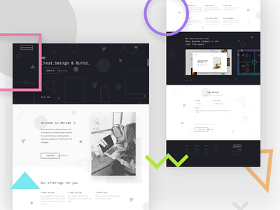 Agency landing design - a web design Challenge agency animation app branding color design fluent design illustration landing page logo minimal product template trend typography ui ux vector web web design