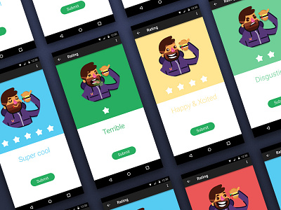 Rating app design illustration rate ui