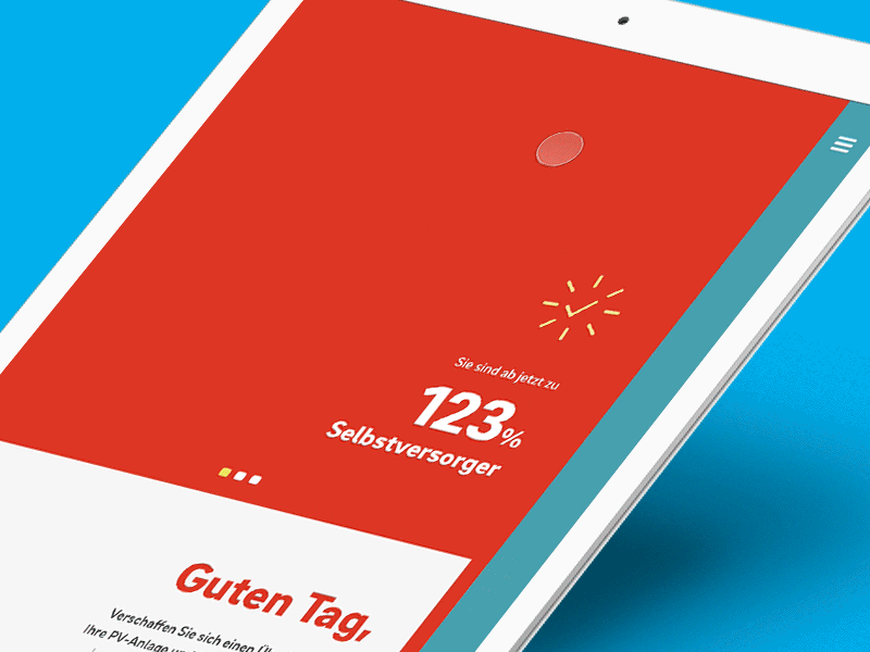 E.ON ./. Aura Update data animation app aura data refresh service product solar spinner ui update