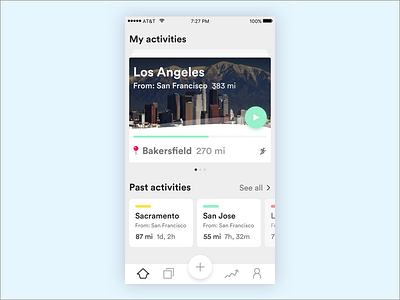 Running app / Homepage app cards dashboard fitness interface ios mobile running ui ui design user experience ux