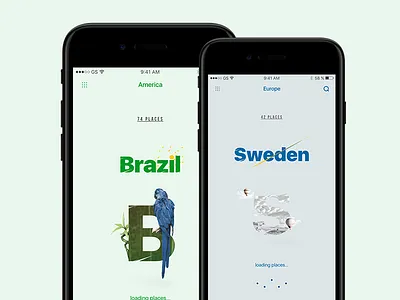 Travel app - loading screens app dribbbleshot ios loading mobile progress travel ui