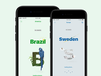 Travel app - loading screens app dribbbleshot ios loading mobile progress travel ui