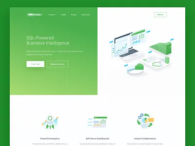Business Analytics Website ai analytics big header business illustration landing page sql stripe web platform