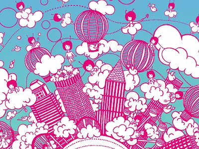 Fairy tale world！ cartoon image line illustrations