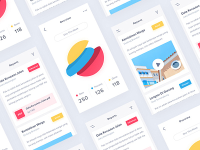 Reports App android app chart clean dashboard data design desktop illustration ios landing mobile profile timeline ui ux video web website white