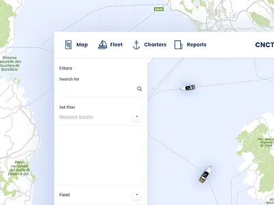 Connected Boat app boat dashboard fleet management