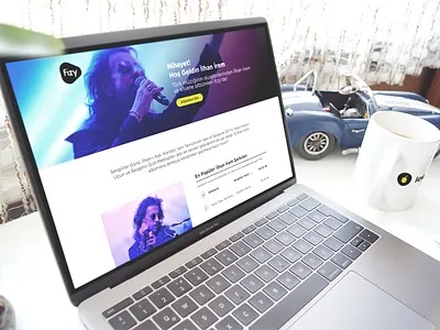fizy Landing Page desktop fizy landing music ui ux web