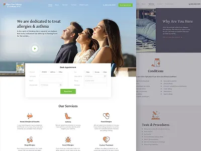 Bless You Allergy allergy asthma clinic doctor fresh air homepage landing page treatment