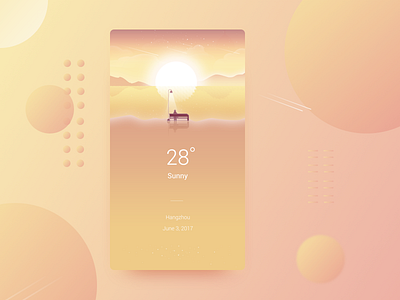 Weather5 art colorful dream gem illustration lonely mood rays scenery weather