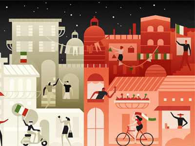 Festa della Repubblica character design digital editorial facebook flat graphic icon illustration italy simple vector
