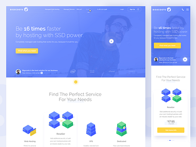 Bigscoots Responsive cta homepage landing page plat4m platform respo responsive testimonials ui ux