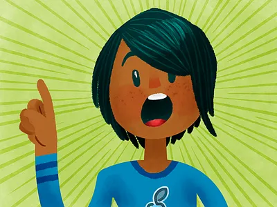 The Aha Moment children digital discovery education illustration kids learning teaching watercolor