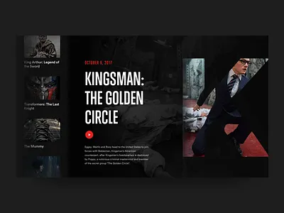 Day 040 – Movie Slider card dailyui fonts free freebie kingsman layout movie netflix text ui video