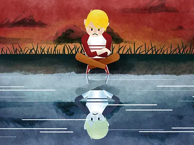 Emotions in the Classroom Illustration anger children digital education emotions feelings illustration kids reflection sadness teaching watercolor