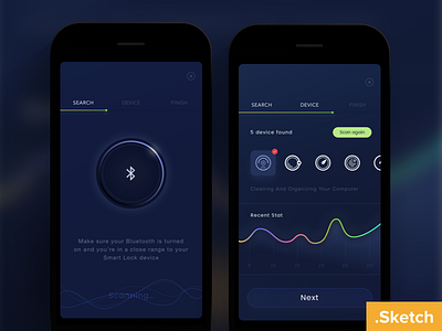 Freebie - Smart Device .sketch bluetooth dark device free freebies home ios search sketch smart