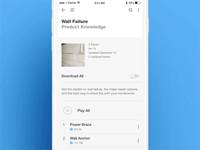 Hub Audio – Add to Playlist album animation app audio confirmation download mobile player principle ui uiux ux