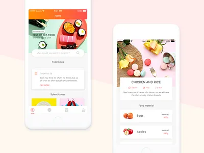 Food app color food ui ux