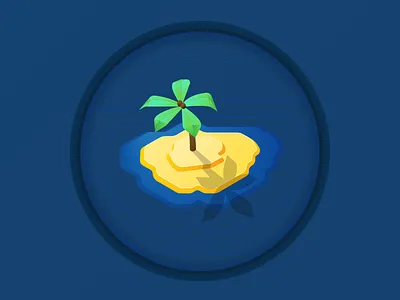 404 illustration - Uncharted Territory 404 atlas error illustration island isometric notfound palm tree tropical web