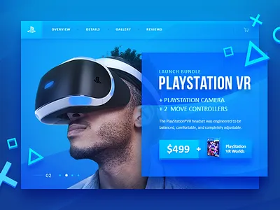 PlayStation VR - Product Page console design game playstation product ps4 technology ui virtual reality vr web