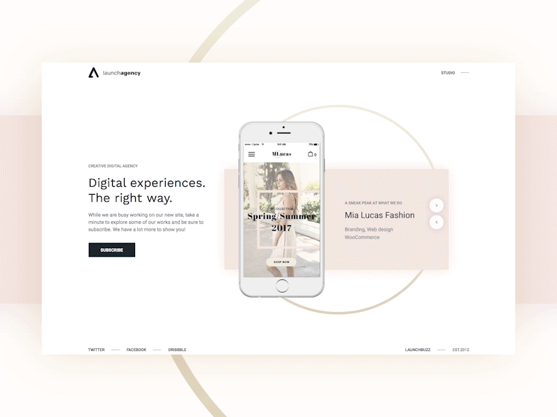 Launchbuzz Series - Creative Digital Agency animation coming soon digital agency fullscreen portfolio ux