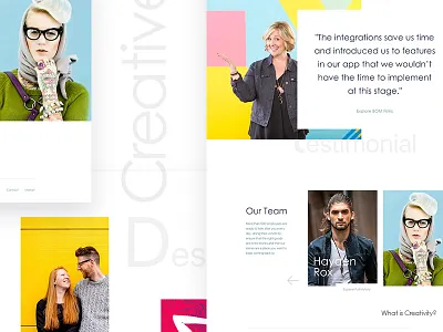 Personal landing page design homepage landing templates testimonials ui web webdesign website