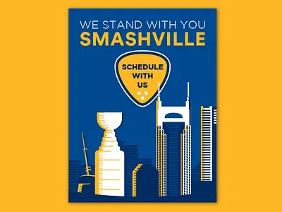 We Stand With You batman city cup hockey illustration nashville nhl predators preds smash stanley tennessee