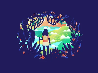 Journey not Destination discovery illustration texture