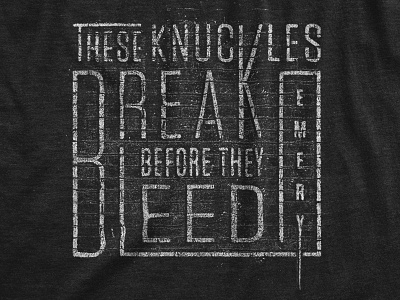 Walls apparel band blood brick design emery merch t shirt texture typography