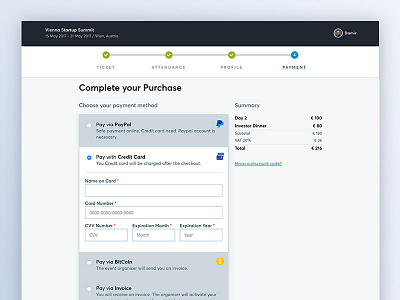 Registration Payment Checkout bitcoin cart checkout invoice payment paypal process