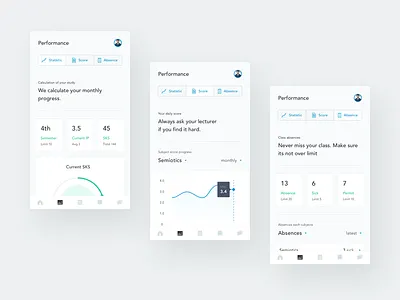 University Platform: Perfromance android chart classes collage ios minimal mobile student university